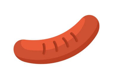 Geleneksel Alman sucuğu besin ve kültür kavramları için beyaz arka planda izole edilmiş vektör illüstrasyonu