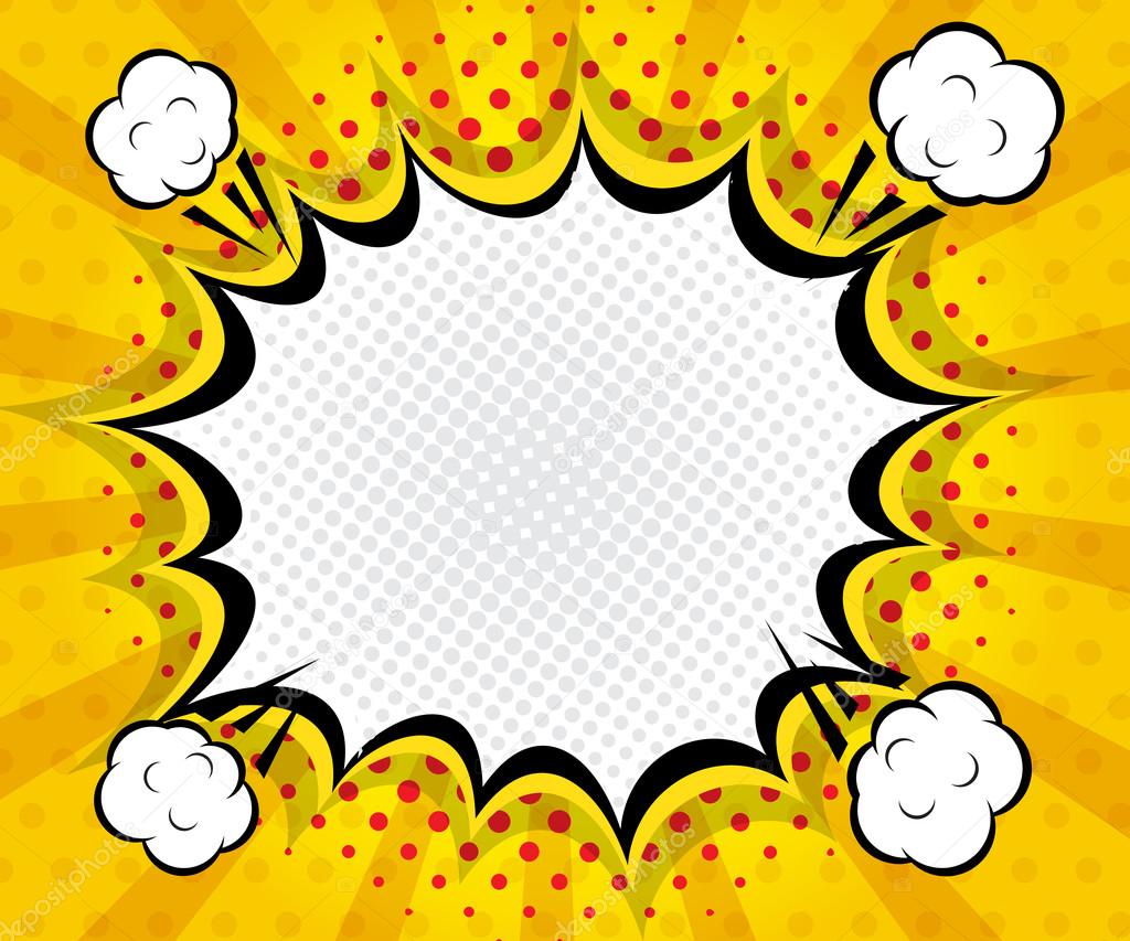 Download Abstract boom blank speech bubble pop art, comic book on ...