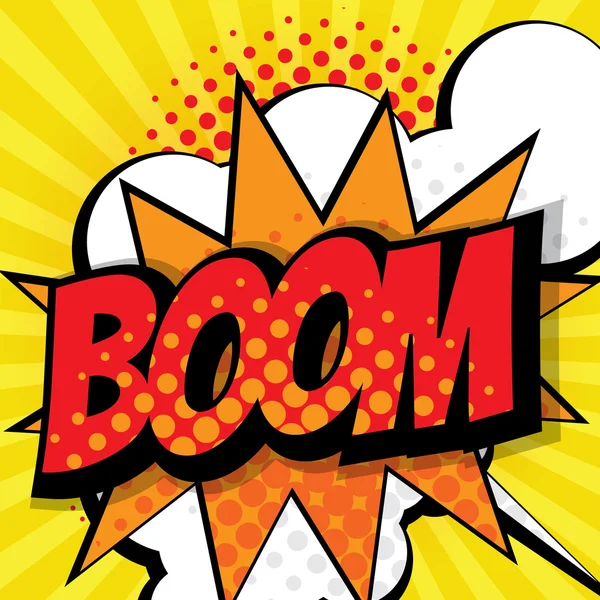 Boom pop art, fond de bande dessinée — Image vectorielle