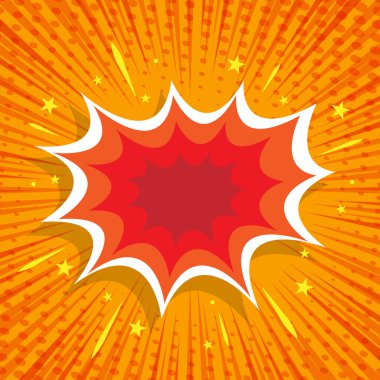 Boş konuşma kabarcığı çizimi olan soyut komedi arkaplanı