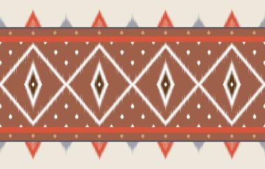 soyut yatay etnik oryantal ikat modeli geleneksel tasarım arkaplan, halı, duvar kağıdı, kıyafet, ambalaj, batik, kumaş, Vektör illüstrasyonu