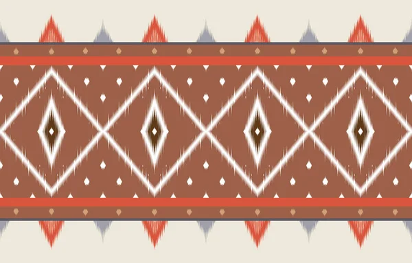 Abstrato Horizontal Étnico Oriental Ikat Padrão Design Tradicional Para Fundo — Vetor de Stock
