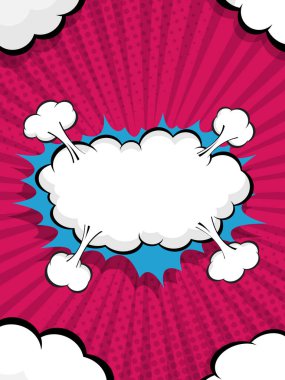 soyut çizgi roman pop sanat konuşma balonu çizgi film arkaplan vektörü çizimi