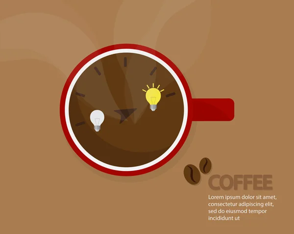 Coffee Time Make a Idea — стоковый вектор