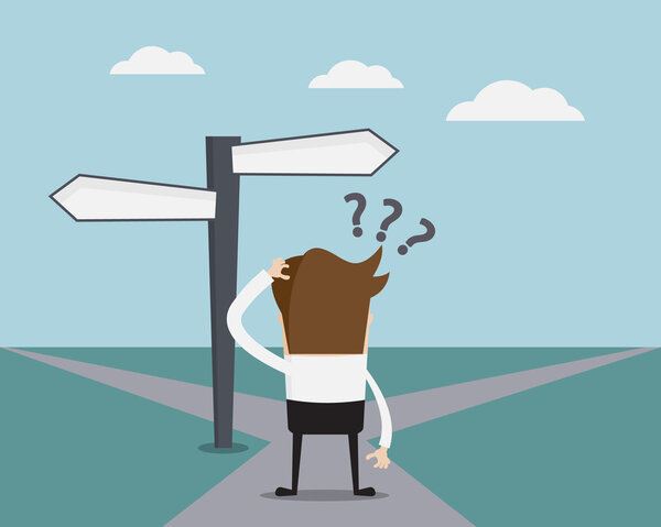 Бизнесмен запутался на перекрестке
