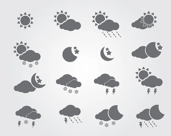 Conjunto de iconos meteorológicos — Archivo Imágenes Vectoriales