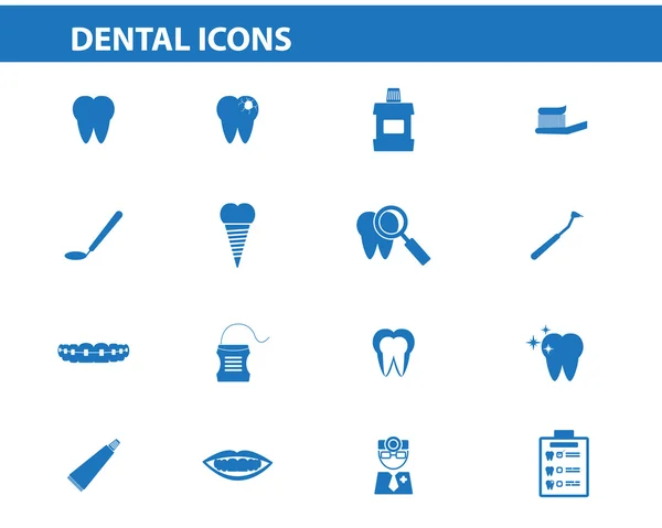Set de iconos dentales — Vector de stock
