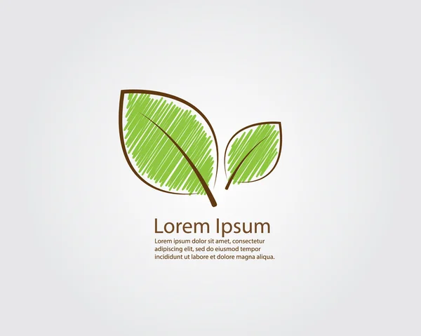 Vector de logotipo de hoja verde — Vector de stock