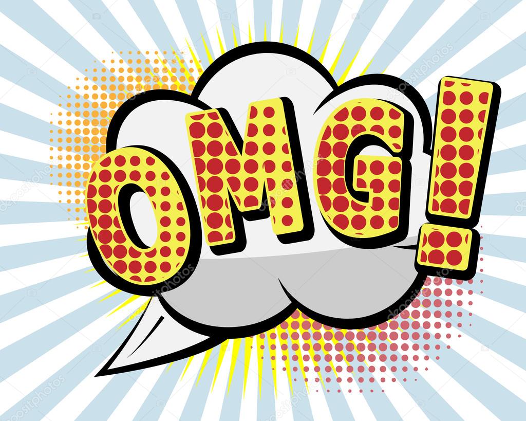 OMG Comic Speach Bubble,Pop art Vector Background