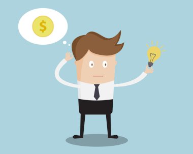 Değişiklik fikir para için düşünme işadamı