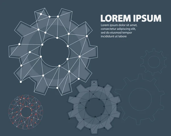 Zahnräder im Hintergrund — Stockvektor