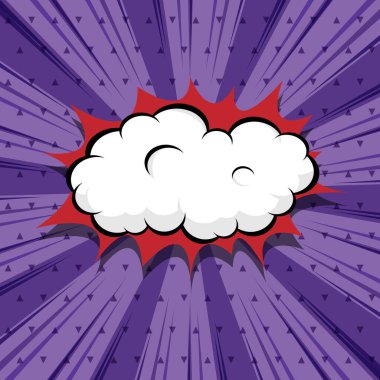 çizgi roman, boş konuşma balonlu pop sanat arkaplanı, vektör illüstrasyonu