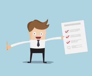 elinde işadamı Haritayı denetim listesi