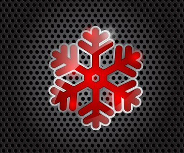 Kırmızı parlak Snow Flake