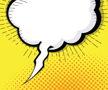 boş pop art, çizgi roman konuşma balonu