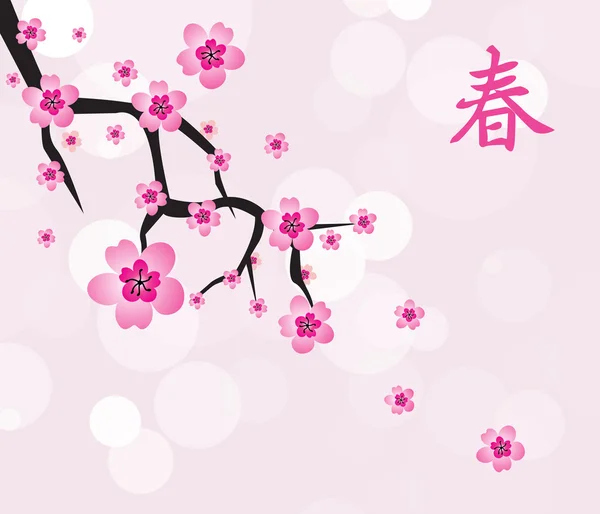 Cherry Blossom Résumé Contexte — Image vectorielle