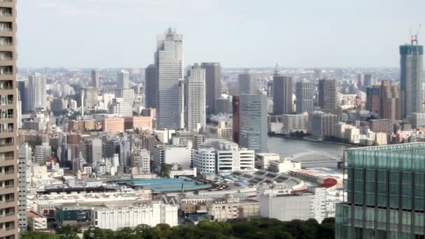 HD - Flygfoto över tsukiji tokyo, Japan — Stockvideo