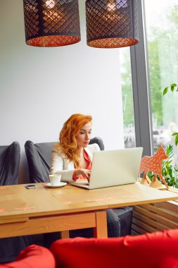 Laptop üstünde Resepsiyon vasıl ev ya da yazıhane çalışma ciddi genç serbest meslek