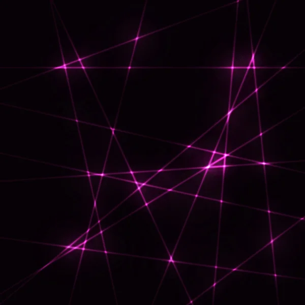 Fondo muy oscuro con rayos láser lila rosa — Vector de stock