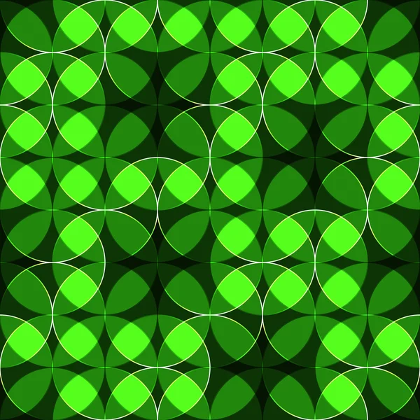 Feuilles vertes fond sans couture avec trèfle — Image vectorielle