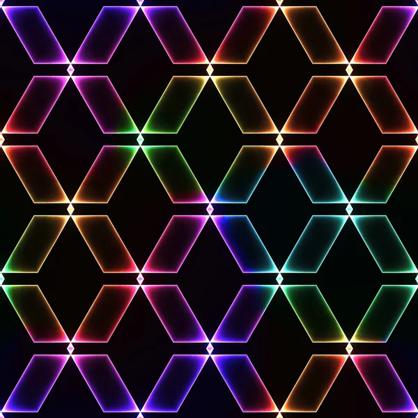 Spectrum dark seamless background with shinning gems — Stock Vector