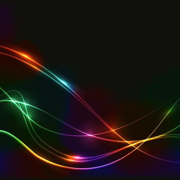 Spektrum lazer neon dalgalar ile koyu arka plan