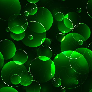 Green bubbles seamless background clipart