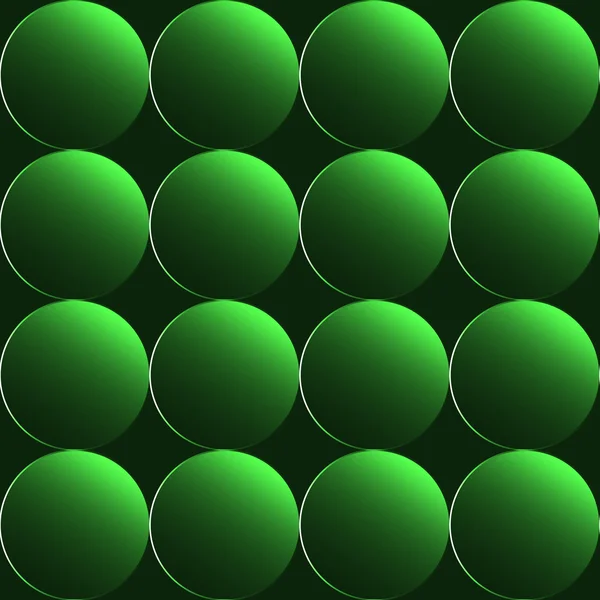 Zöld 3D-s gombok varratmentes háttérben — Stock Vector