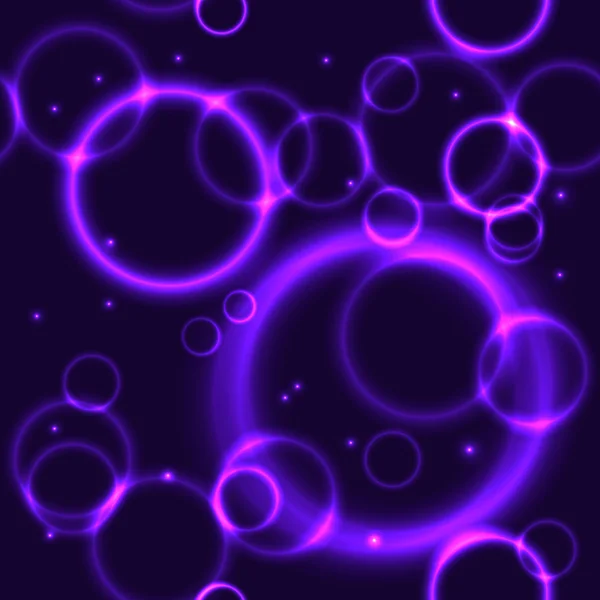 Glow purple bubbles — Stock Vector