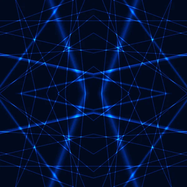 Fond bleu faisceaux laser sans couture — Image vectorielle