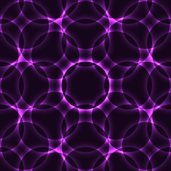 Purple Kaleidoscope Circle Seamless Background — Stock Vector