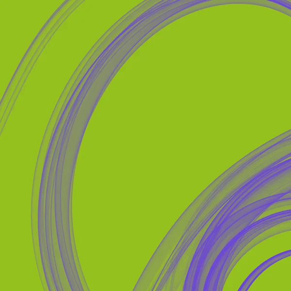 Limetkové zelené pozadí s lilla uzené curl kruh spirála — Stock fotografie