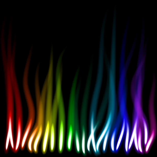 Renkli gökkuşağı ot ya da alevler