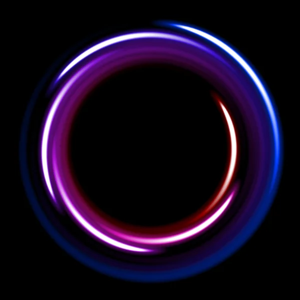 Fekete háttér fehér pontok kék és lilla spirál — Stock Fotó