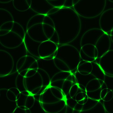 Green shining bubbles on dark background (seamless background) clipart