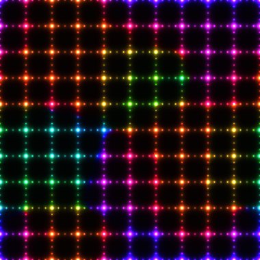Neon renkli Led duvardan dots - sorunsuz arka plan