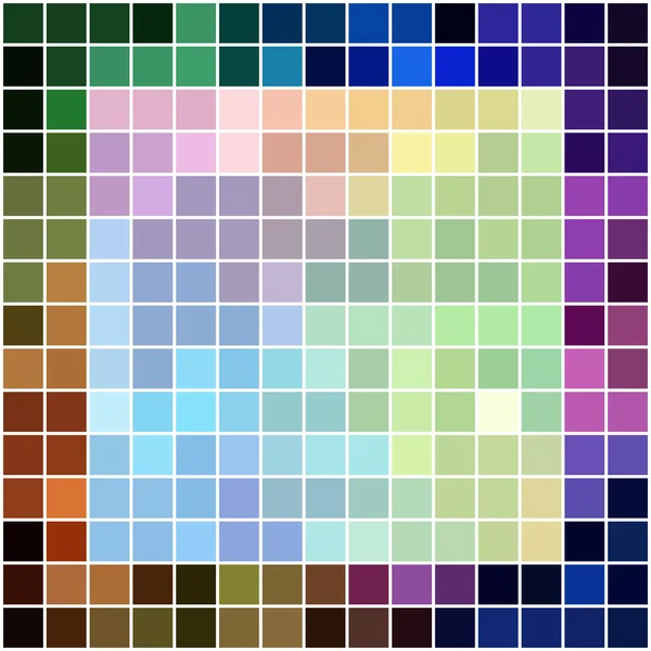 Mosaico cuadrado de baldosas multicolor - tepmplate — Vector de stock