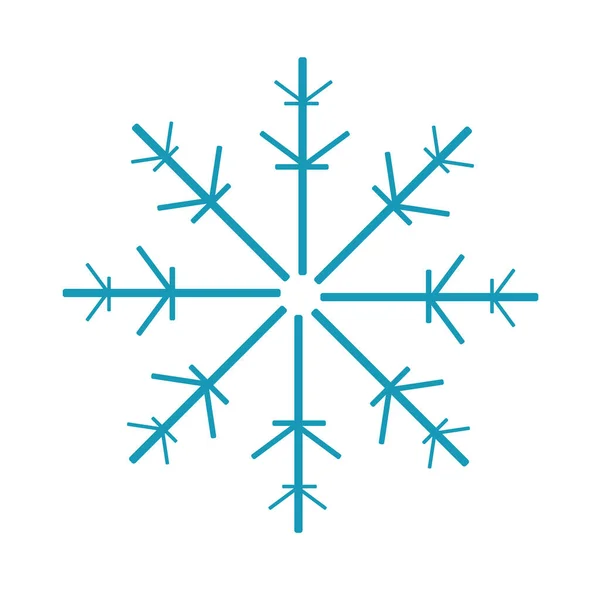 Eine blaue kalte Schneeflocke, Papierschneeflocke für Hochzeitskarte, gefrorenes Wasser im Winter — Stockfoto