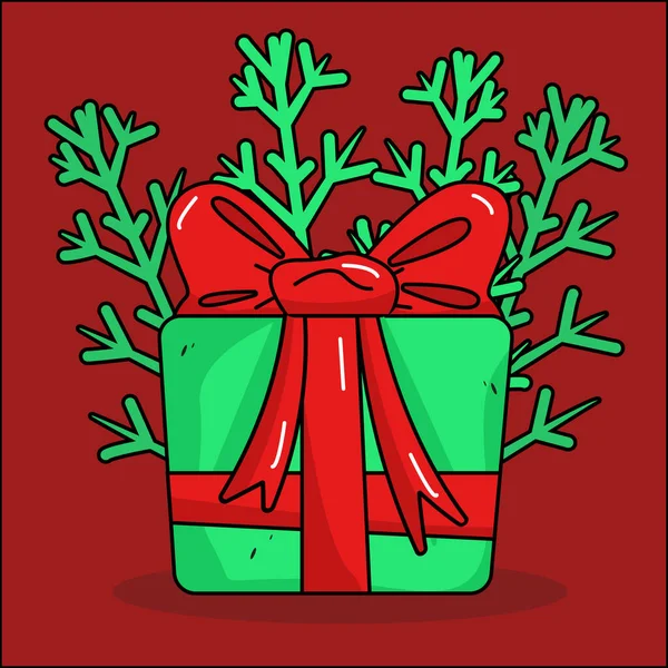 Barevné zelené dárkové balení, vánoční balicí papír — Stock fotografie