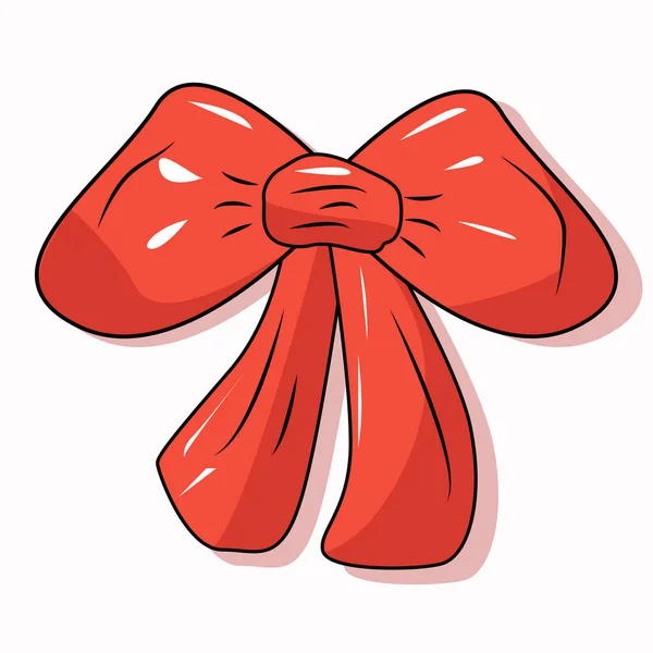 Big red bow decoration for wedding and holiday — Stock Photo, Image