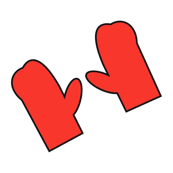 Kırmızı eldivenler sağ ve sol — Stok fotoğraf