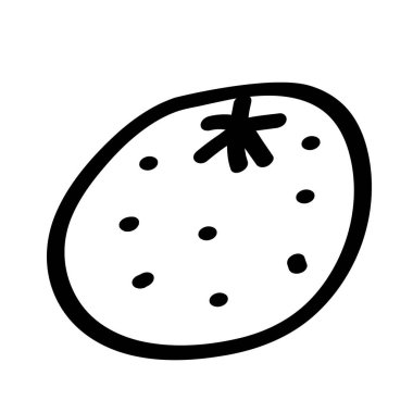 turuncu çizgiler karalama, tropikal meyve, serbest çizim, vejetaryen yiyecekler