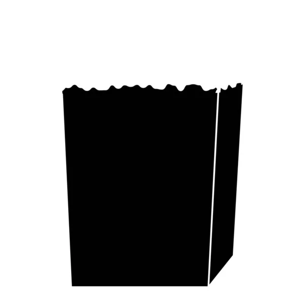 Ilustración simple de un paquete de entrega de comestibles, icono del paquete vacío —  Fotos de Stock