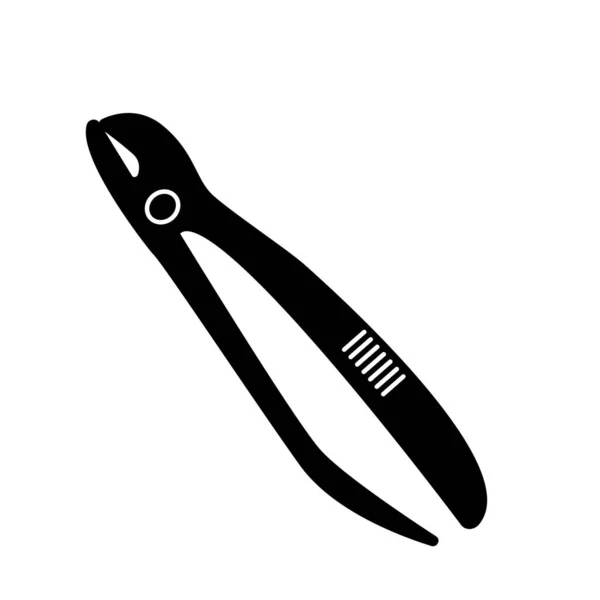 Simple illustration of Professional dental forceps dental examination tool, tool on white background. — Stock Photo, Image