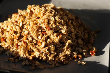 Işık ve gölgeli granola arkaplan