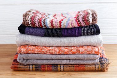 Kış moda giyim yığını