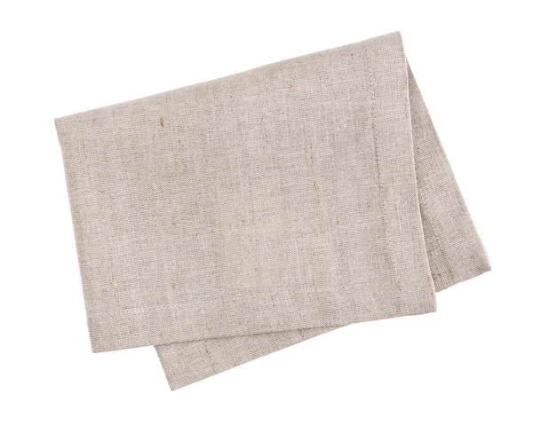 Linen napkin isolated on white — Stock Photo, Image