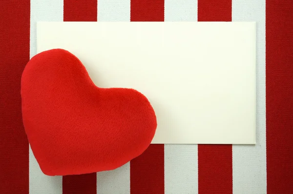 Valentines day background with blank card — Stock Photo, Image