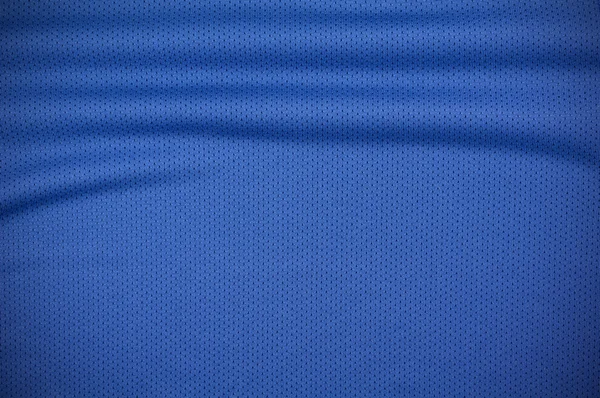 体育泽西衬衫服装质地的蓝色 — 图库照片