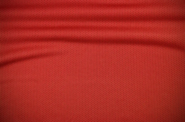 Textura de ropa de jersey deportivo rojo — Foto de Stock